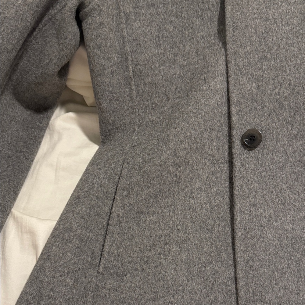 NWT Arket Gray Women's DOUBLÉ WOOL-BLEND BLAZER - Picture 6 of 7
